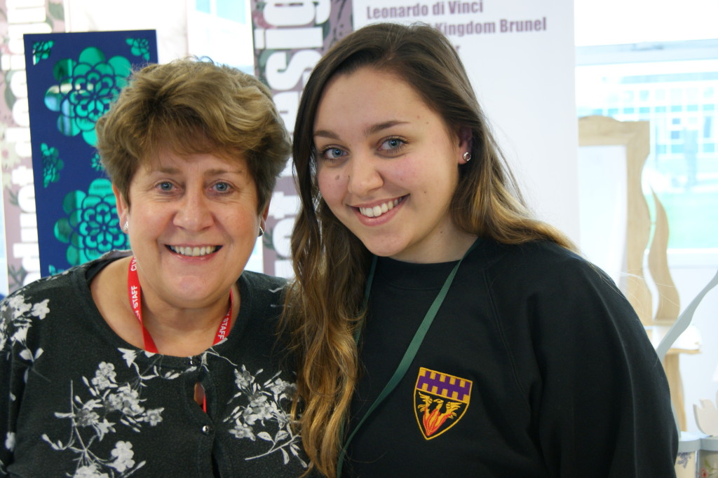 Cramlington Learning Village head teacher Wendy Heslop with Lucy Beecroft