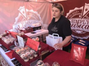 Local producer Alyson Archer of Simply Cheesecake at the Proper Food and Drink Festival