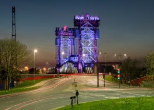 The Newport Bridge at night by Dave Worton
