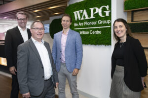 oby Reid of WAPG, site director Steve Duffield, WAPG director Jeroen Houtzager and accommodation manager Claire Morton