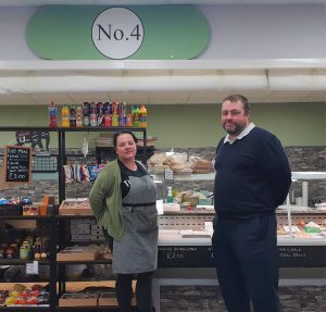 Penny Ward and Dundas Indoor Market manager David Harris 